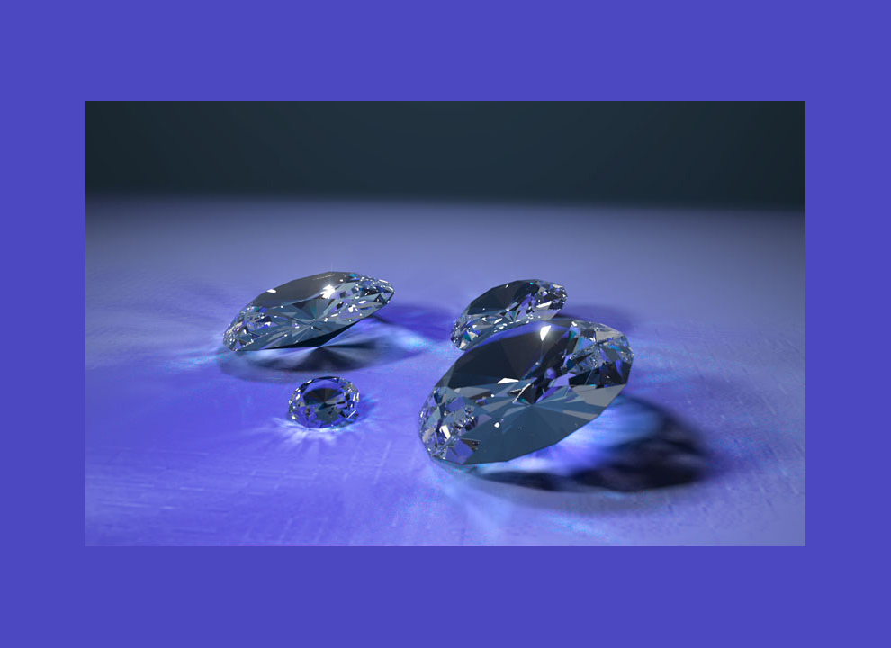 Immagine: rendering di Diamanti. Animazione e rendering 3D grafica pubblicitaria holbein & Partners di Treviso