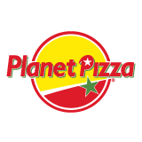 Immagine Marchio Planet Pizza. Marchio internazionale ideato dall'agenzia di Brand Identity Europea Holbein & Partners SRL