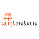 Immagine Marchio Printmateria. Immagine pubblicitaria e logo design per azienda del trevigiano leader nella stampa digitale di grande formato. 