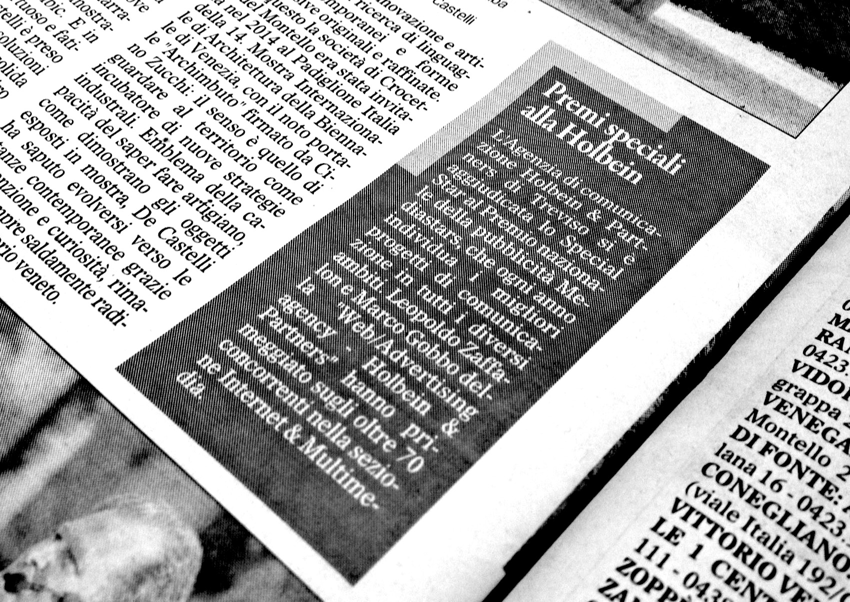 Trafiletto sul Gazzettino  per il premio Mediastar 2015