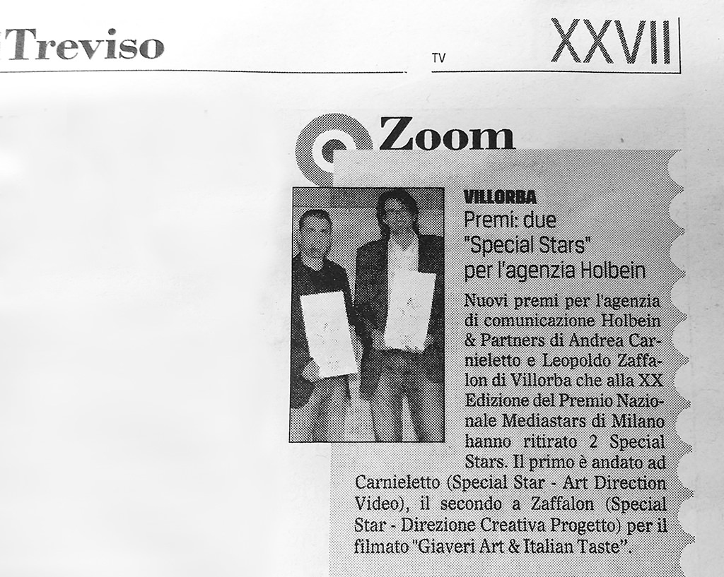 Gazzettino di Treviso Premi media stars 29-06-2016